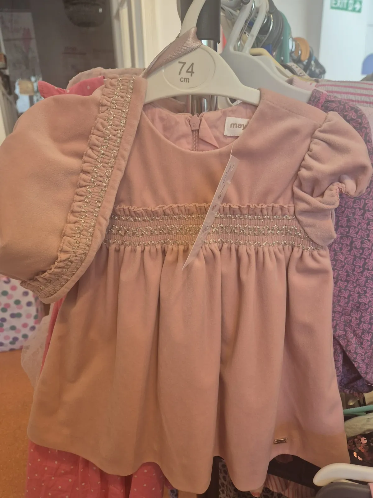 Rochie roz pudrat pentru fetițe, selecție de haine premium pentru copii la Kinderbazar București